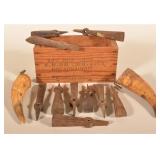 Plumb Axe Crate, Denglestocks & Whetstone Holders