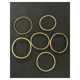 (6) Gold FIlled Bangles