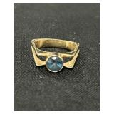 10K Blue Stone Ring