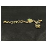 14K Charm Bracelet & 2 Charms
