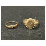 (2) 10K Rings