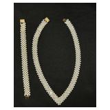 Pearl necklace & Bracelet w/ 14K Clasp