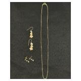 (3) Pcs. 10K Necklace & Earrings