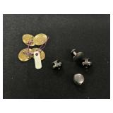 (6) Pcs. Misc 14K & 15K Cufflinks Etc.