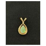 14K & Diamond Opal Pendant