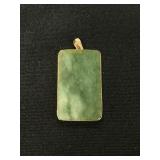 14K Jade Pendant