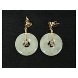14K Jade Earing