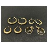 (4) Pairs of 14K Earrings