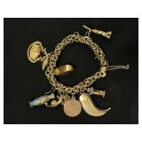 14K Charm Bracelet w/ 10K, 14K & 18K Charms