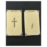 (2) 9K Cross Pendants