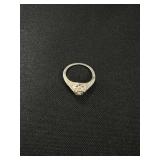 18K Filigree Diamond Ring