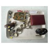 Lot of Vintage Costume Jewelry, Mesh Purse, Etc.