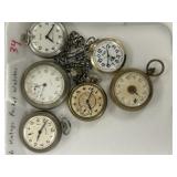 6 Vintage Pocket Watches