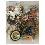 (18) Pcs. Vintage Costume & Rhinestone Jewelry