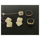 (4) Pcs. 10K Cuff Links Etc.