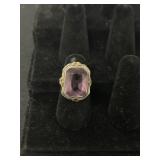 14K Filigree Ring Purple Stone