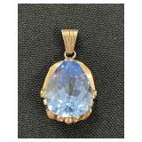 14K Topaz Pendant