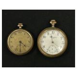 (2) Gold Filled Pocket Watches w/ Wear
