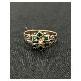 10K Victorian Emerald Ring