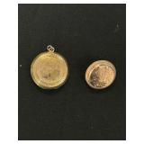 10K Converted Pocket Watch Earring & Pendant