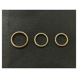(3) 14K Bands