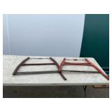 Two Antique Wood Frame Bow Saws