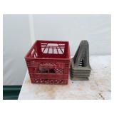 Plastic Crate With Four Metal Jack Stands