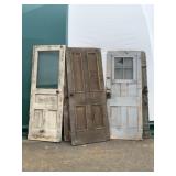 4 Salvaged Wood Doors With Hardware