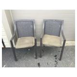 Metal Patio Armchairs with Cushions