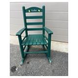 Green Wooden Rocking Chair with 