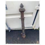 Cast Iron Fence Post With Finial Top