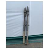 Pair Ornamental Cast Iron Newel Posts