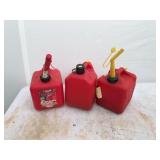 Three 2 Gallon Gasoline Cans