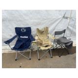 Penn State, Pittsburgh, and Gray Folding Chairs