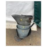 4 Metal Buckets, Various Styles