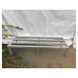 Metal Slat Outdoor Bench