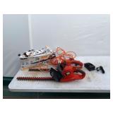 2 Black+Decker Hedge Trimmers, WORX Blower
