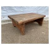 Rectangular Rustic Wood Coffee Table Bench