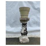 Concrete Garden Urn on Decorative Pedestal
