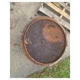 Large Cast Iron Industrial Gear Fire Pit