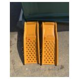 Yellow Metal Car Wheel Ramps