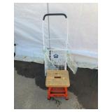 Metal Utility Cart and TOOL STOOL Step Stool