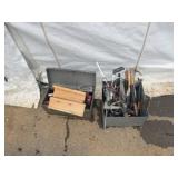 Craftsman Toolbox and Bin of Hand Tools