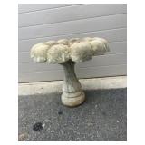 Concrete Flower Petal Bird Bath