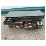Metal Parts Storage Cabinet With Contents