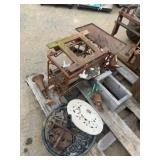Cast Iron Base and Assorted Scrap