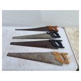 4 Hand Saws Disston and Corsair