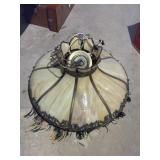 Slag Glass Hanging Light