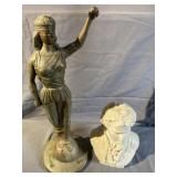 Bronze Plated Justice Figurine w/ Bust