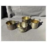 (4) Sterling Silver Mugs